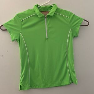 Slazenger Womens  Sleeve 1/4 Zip Green Performance